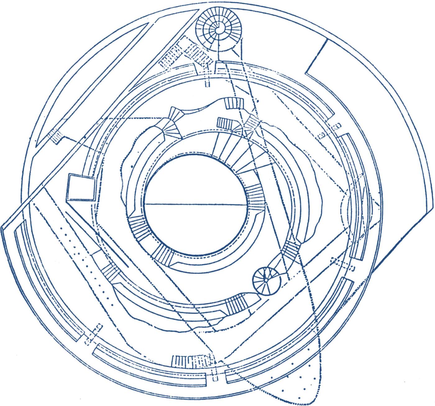 Nautilus floor plan — spiral seating layout